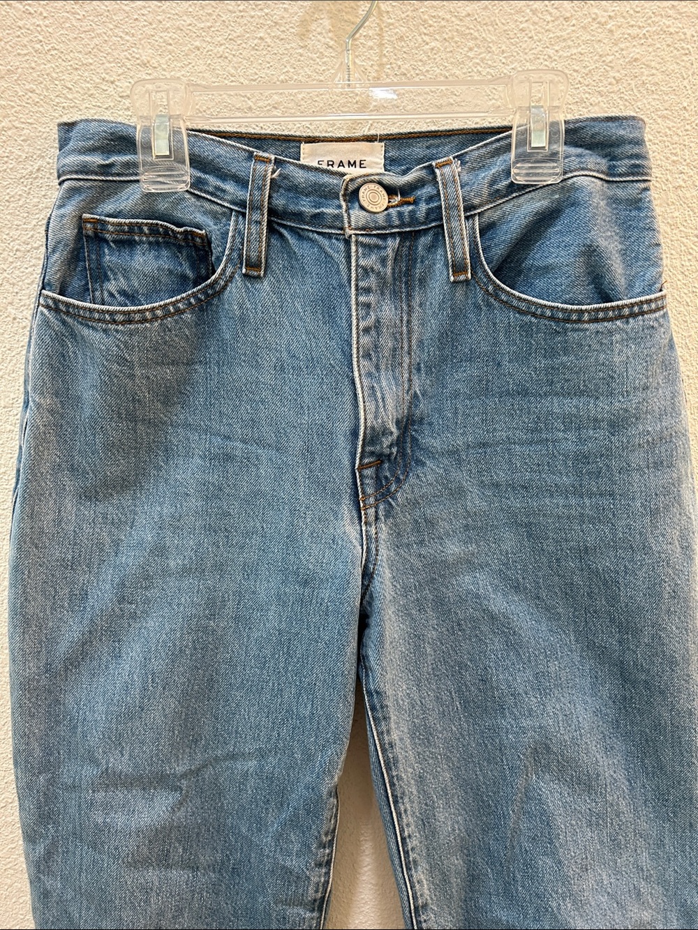 FRAME Le Jane Crop Raw Fray Jean Size 25 - Picture 3 of 16